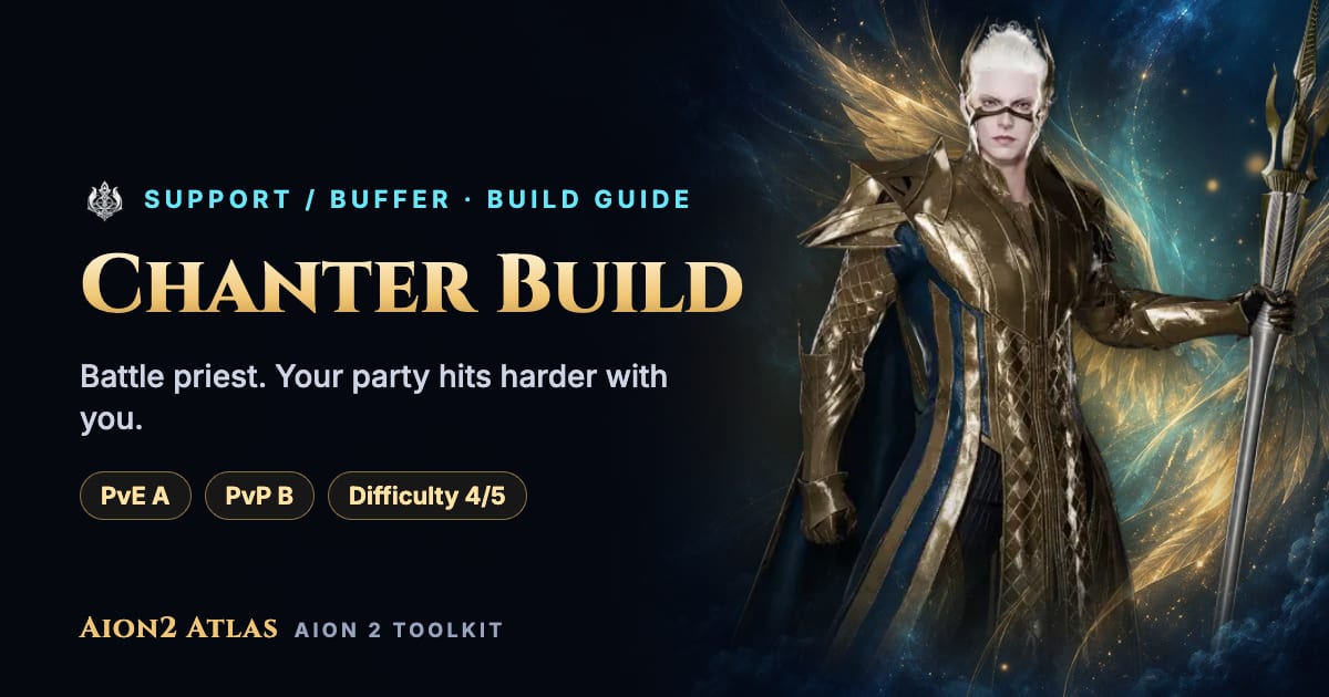 Aion 2 Chanter Build (Oct 2026) – Best PvE & PvP Skills, Stats