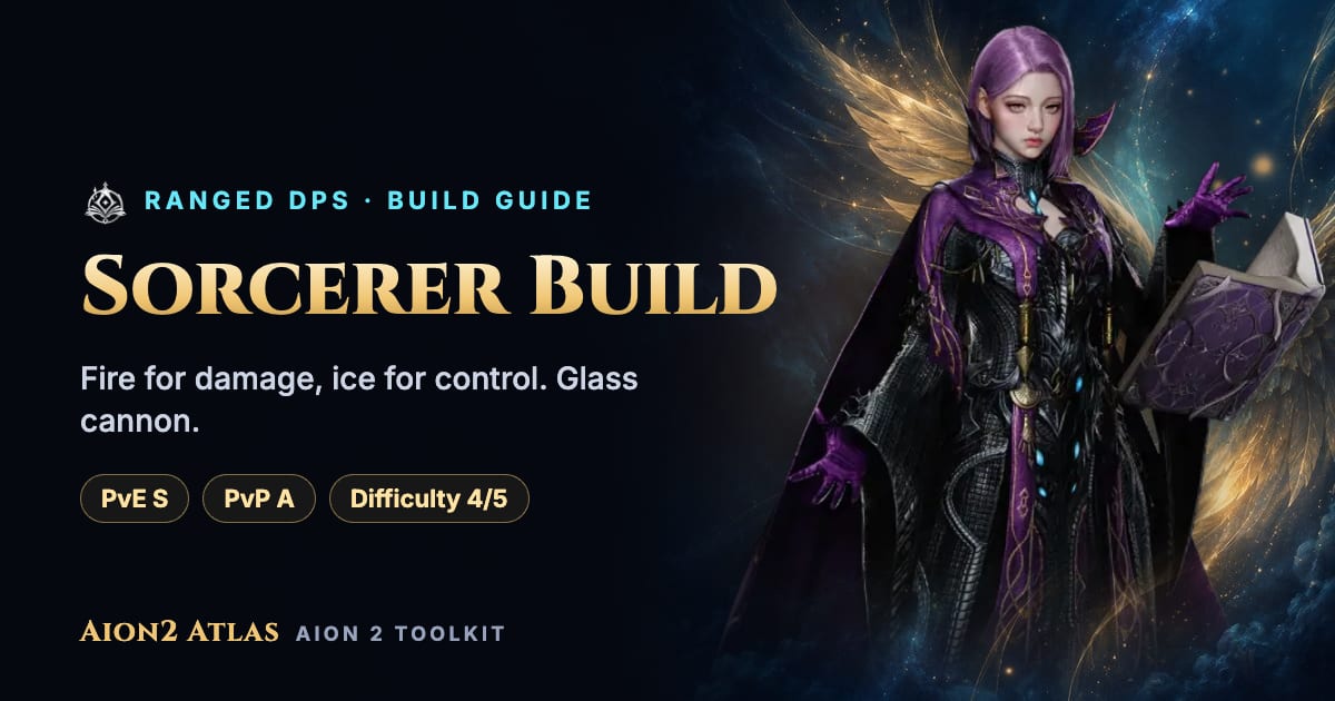 Aion 2 Sorcerer Build (Oct 2026) – Best PvE & PvP Skills, Stats